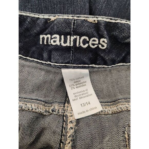 💕Maurices Women's  Denim Capri Jeans Size 13/14 -measures approx 36 Waist, 20 - Picture 3 of 5